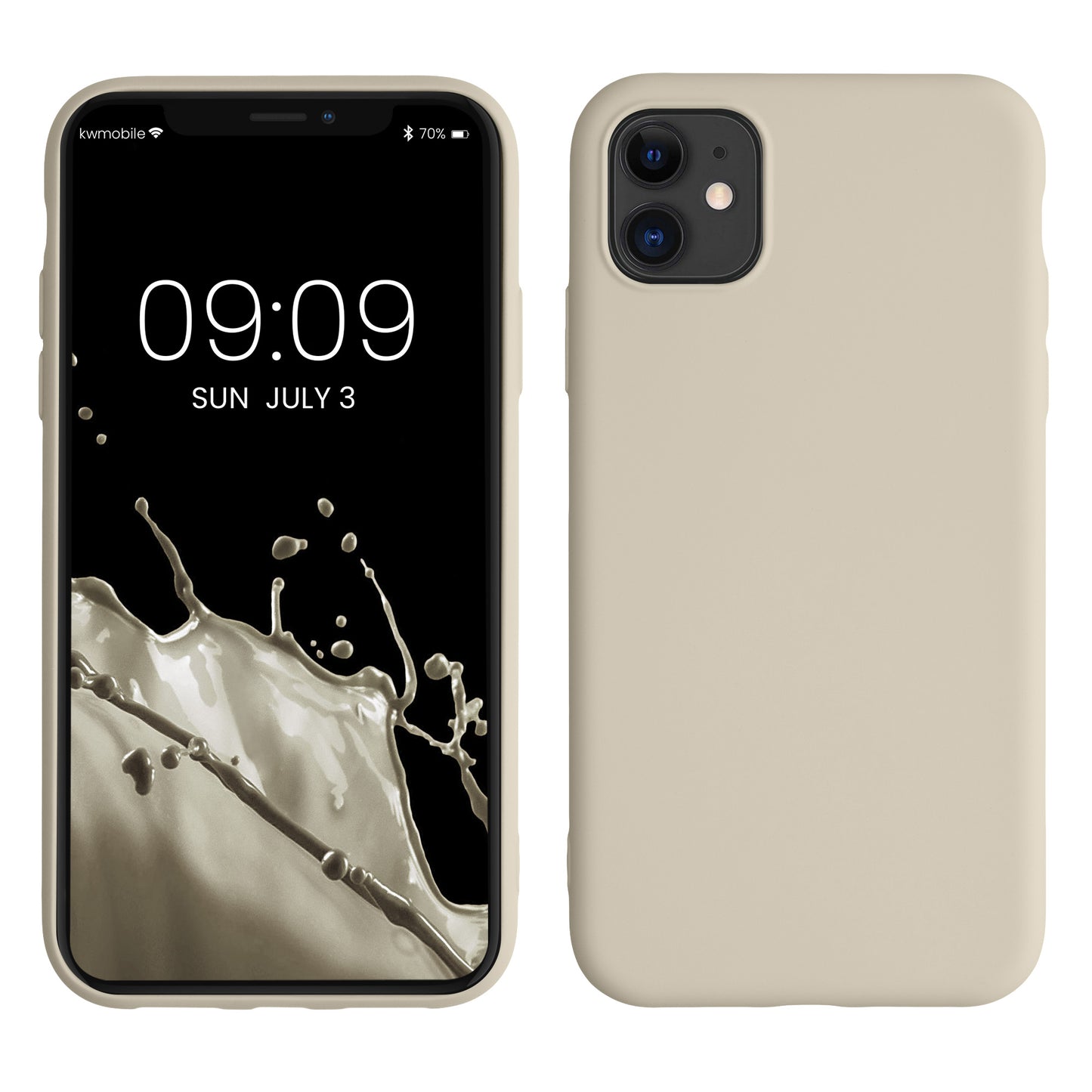 kwmobile Case Compatible with Apple iPhone 11 Case - Rubberized Silicone Phone Cover - Protective Case for Wireless Charging - Case