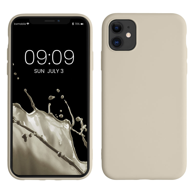 kwmobile Case Compatible with Apple iPhone 11 Case - Rubberized Silicone Phone Cover - Protective Case for Wireless Charging - Case
