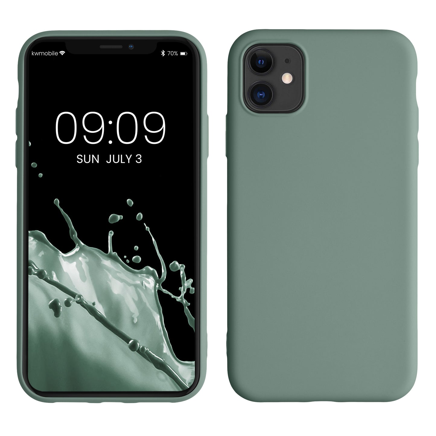 kwmobile Case Compatible with Apple iPhone 11 Case - Rubberized Silicone Phone Cover - Protective Case for Wireless Charging - Case
