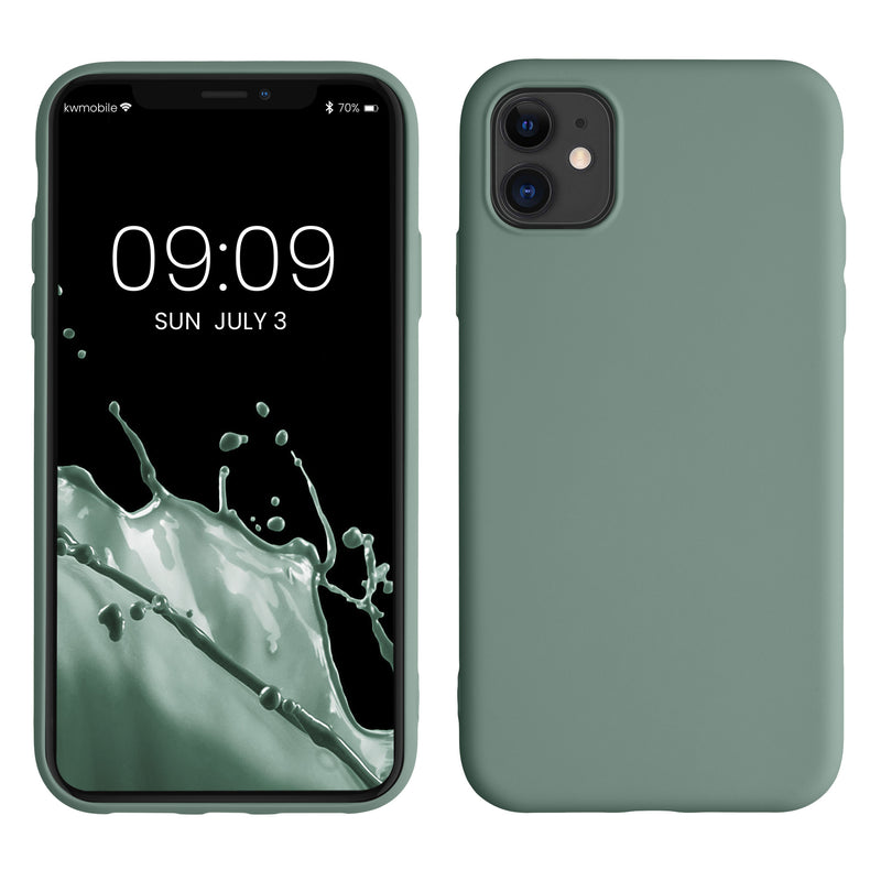 kwmobile Case Compatible with Apple iPhone 11 Case - Rubberized Silicone Phone Cover - Protective Case for Wireless Charging - Case