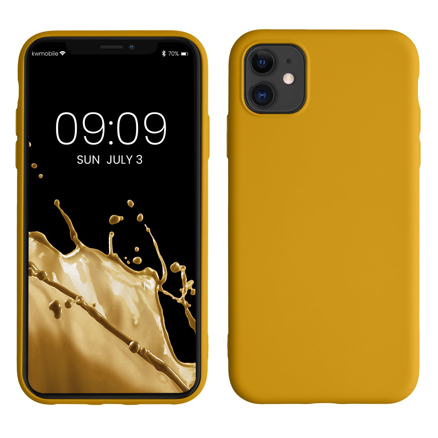kwmobile Case Compatible with Apple iPhone 11 Case - Rubberized Silicone Phone Cover - Protective Case for Wireless Charging - Case
