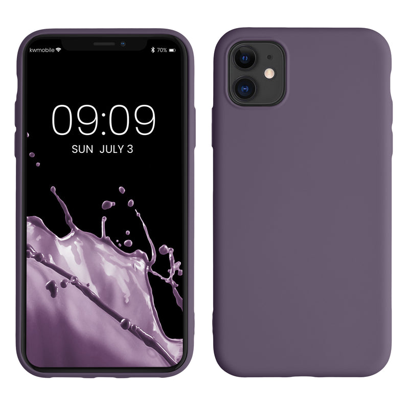 kwmobile Case Compatible with Apple iPhone 11 Case - Rubberized Silicone Phone Cover - Protective Case for Wireless Charging - Case