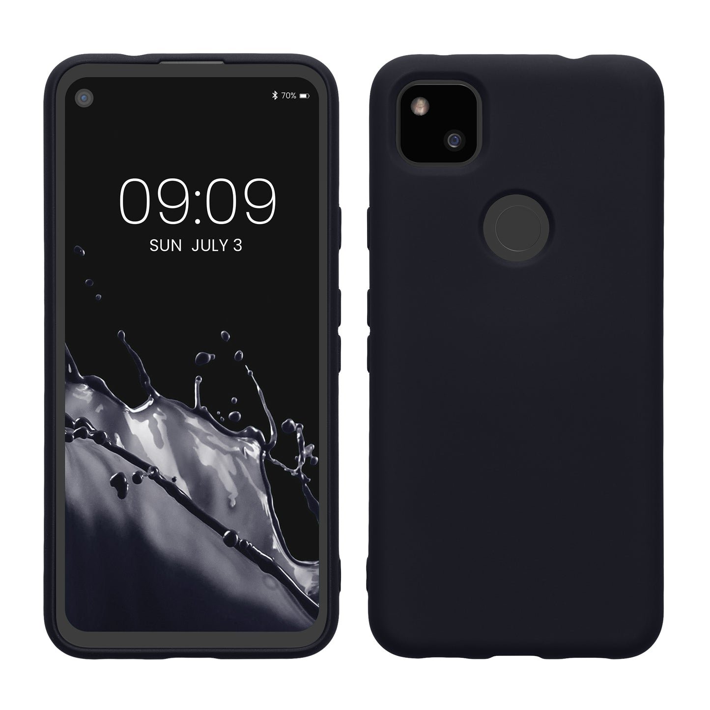 kwmobile Case Compatible with Google Pixel 4a Case Rubberized Silicone Phone Case Protective Cover for Wireless Charging Case