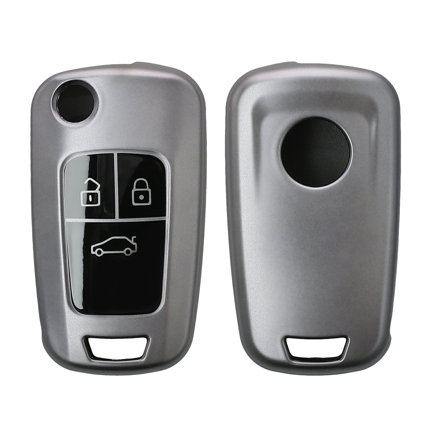 kwmobile Car Key Cover Compatible with Opel 3-Button Flip Car Key - Silicone Protective Cover