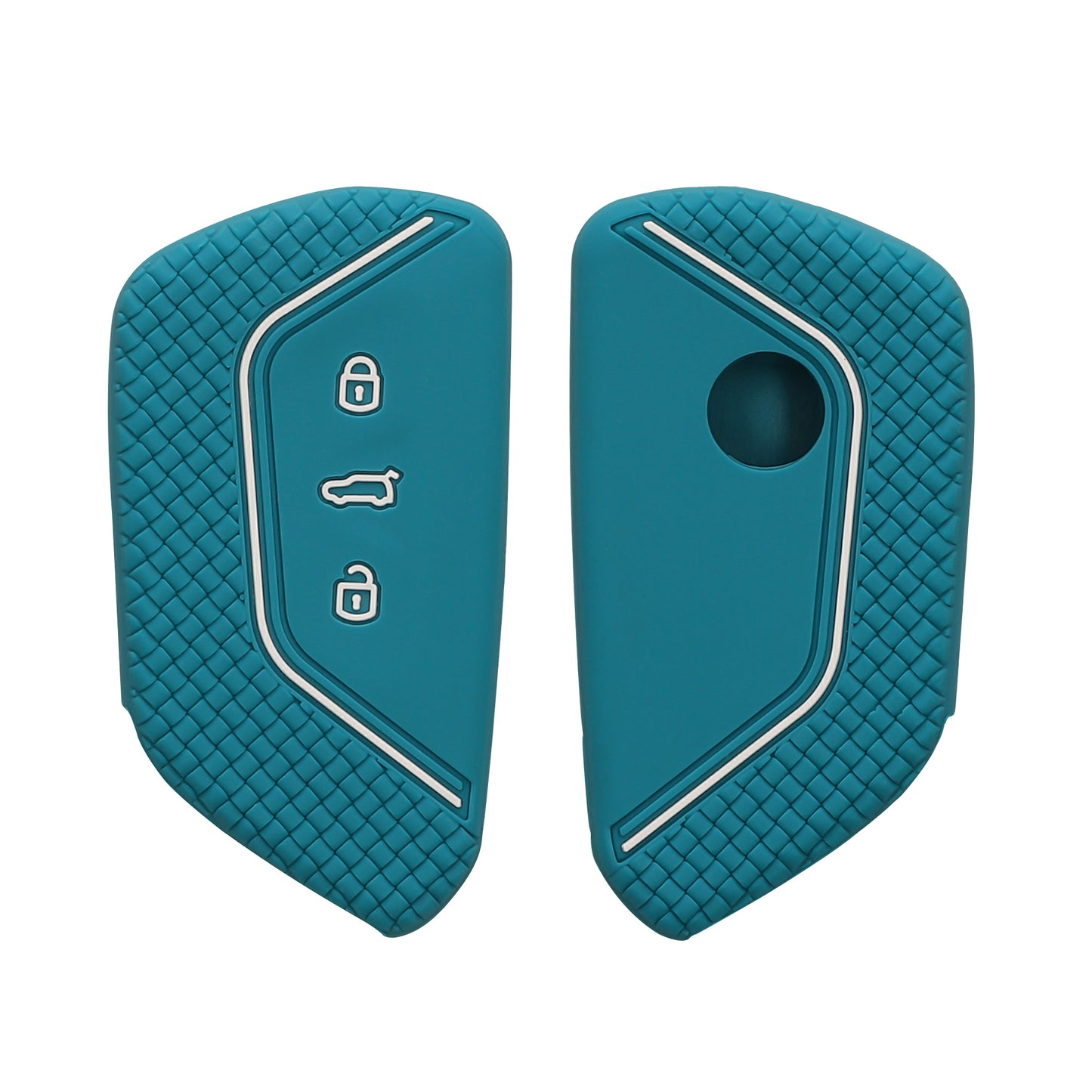 kwmobile Car Key Protection Case Compatible with VW Golf 8 3-Button Car Key Fob Cover