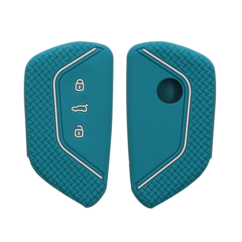 kwmobile Car Key Protection Case Compatible with VW Golf 8 3-Button Car Key Fob Cover