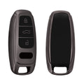 kwmobile Car Key Cover Compatible with Audi A6 A7 A8 Q7 Q8 3-Button Keyless Car Key - Silicone Cover