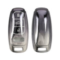 kwmobile Car Key Cover Compatible with Audi A6 A7 A8 Q7 Q8 3-Button Keyless Car Key - Silicone Cover