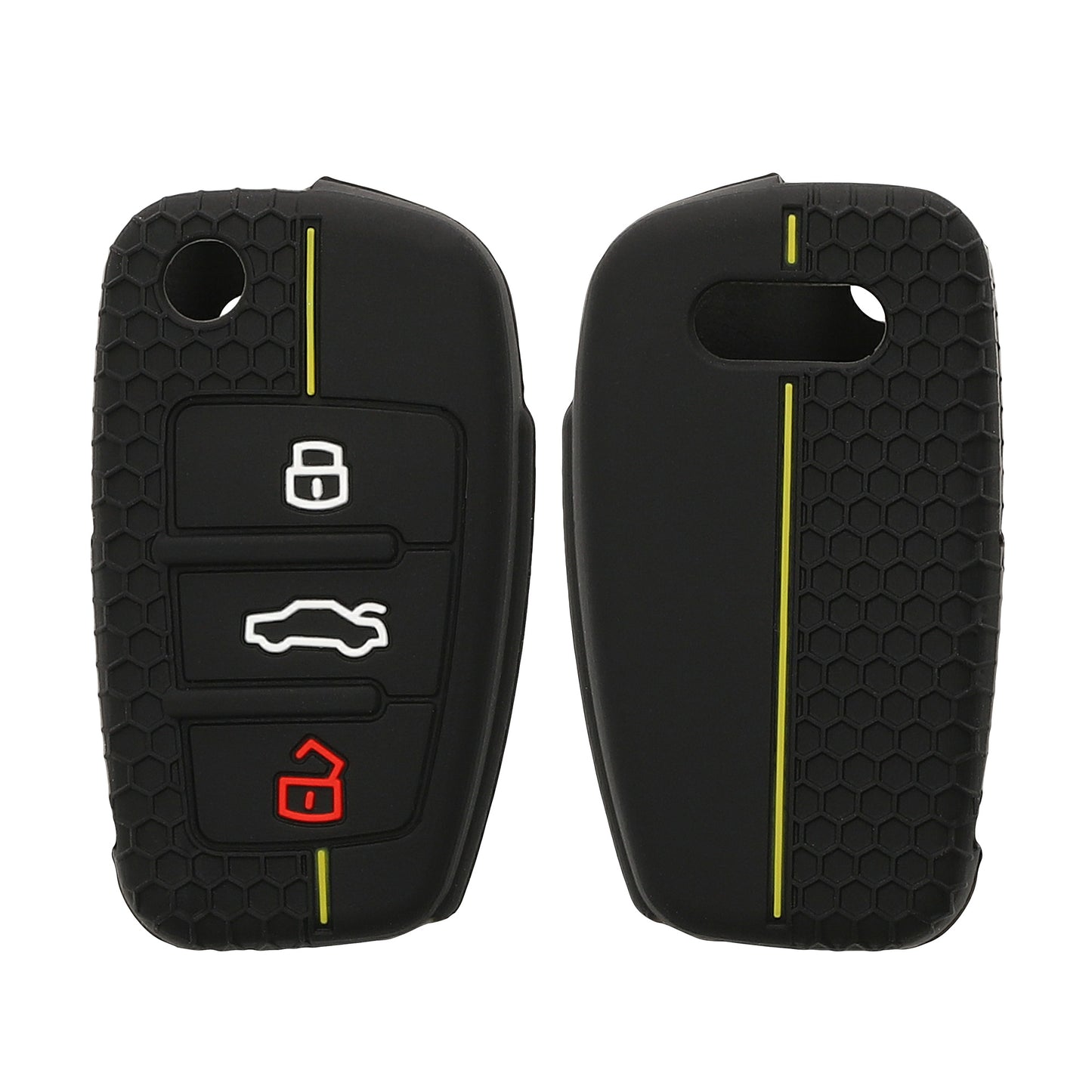 kwmobile Car Key Protection Cover Compatible with Audi 3-Button Flip Key Case