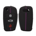 kwmobile Car Key Protection Cover Compatible with Audi 3-Button Flip Key Case