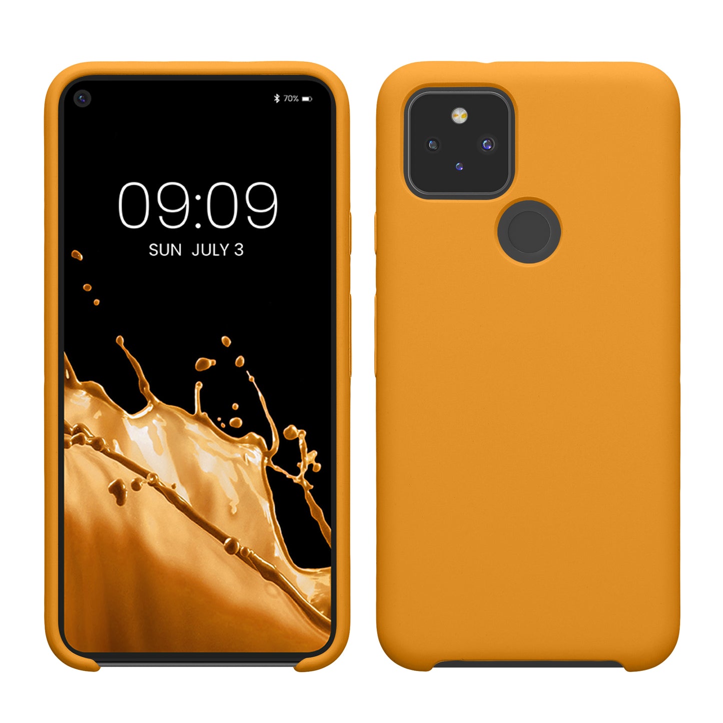 kwmobile Phone Case for Google Pixel 5 - Silicone Case - Wireless Charging - Protective Cover