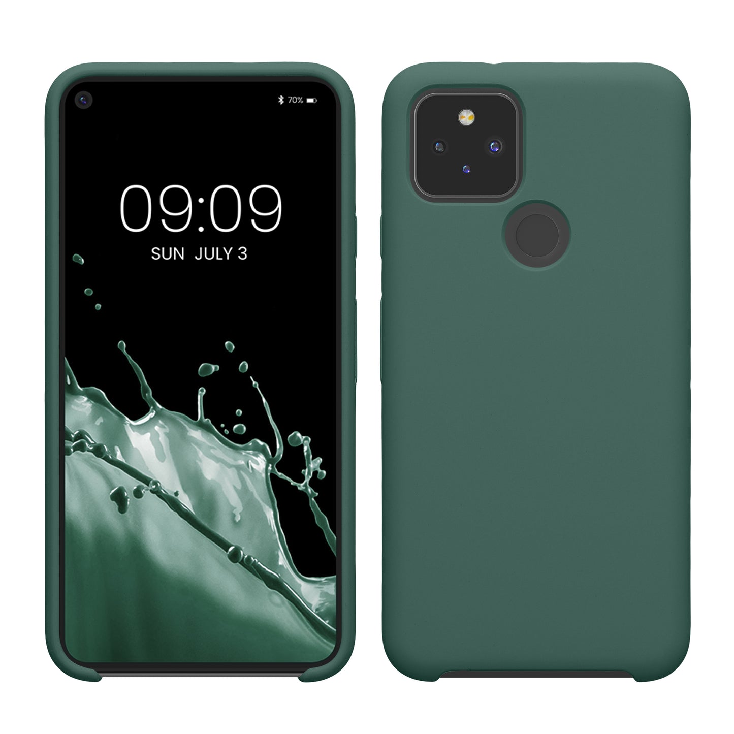 kwmobile Phone Case for Google Pixel 5 - Silicone Case - Wireless Charging - Protective Cover