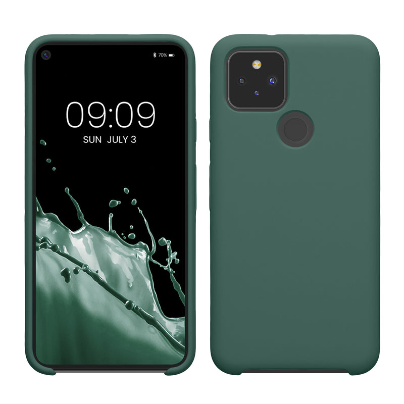 kwmobile Phone Case for Google Pixel 5 - Silicone Case - Wireless Charging - Protective Cover
