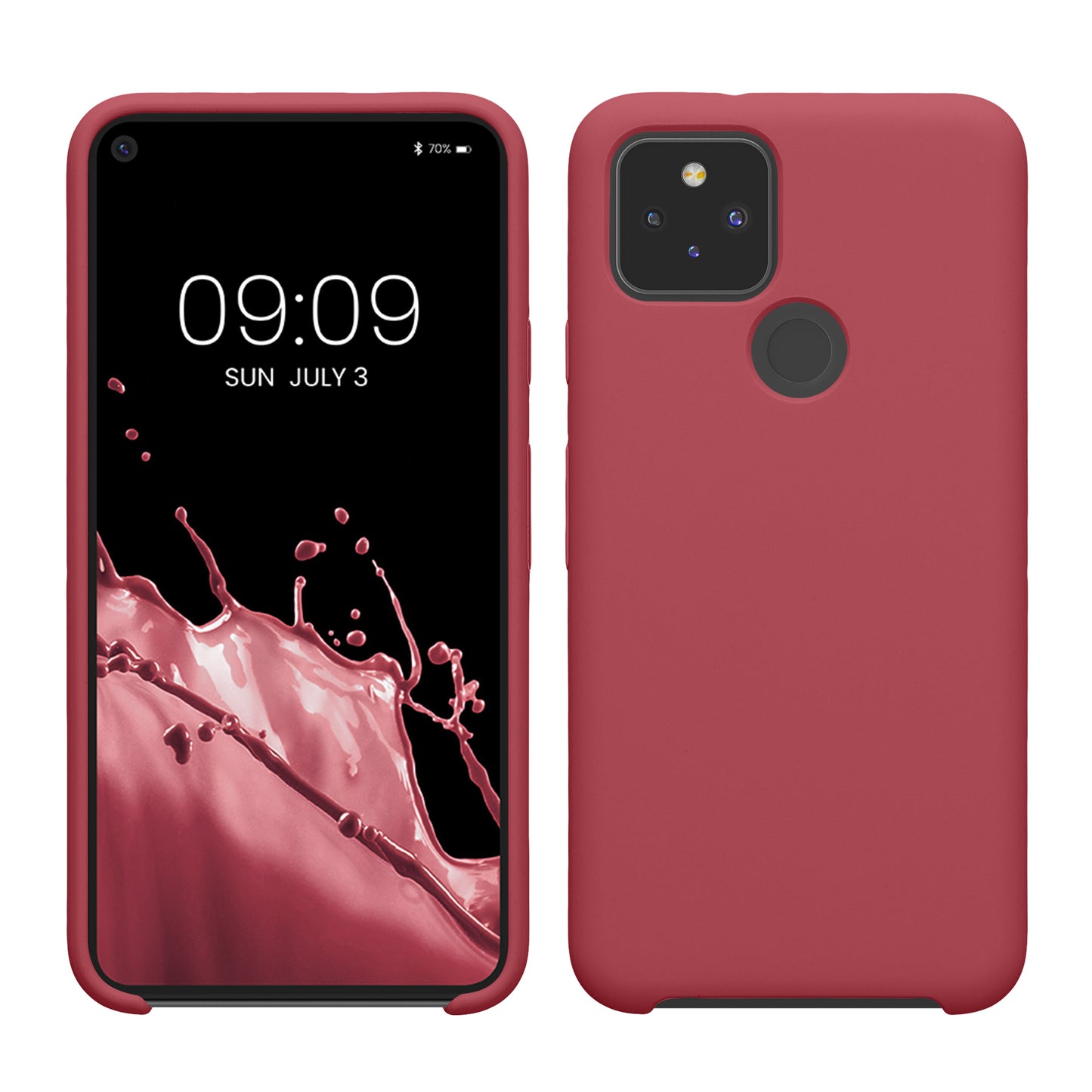kwmobile Phone Case for Google Pixel 5 - Silicone Case - Wireless Charging - Protective Cover