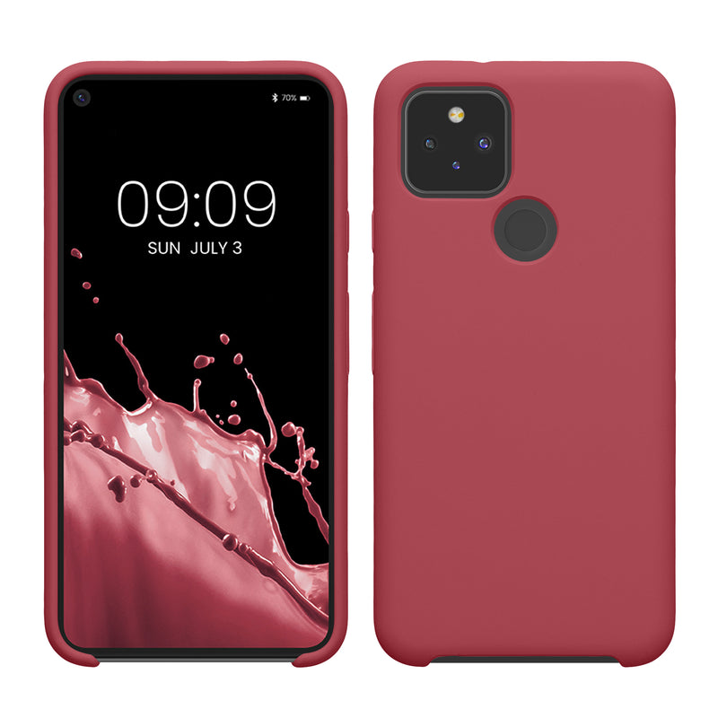 kwmobile Phone Case for Google Pixel 5 - Silicone Case - Wireless Charging - Protective Cover