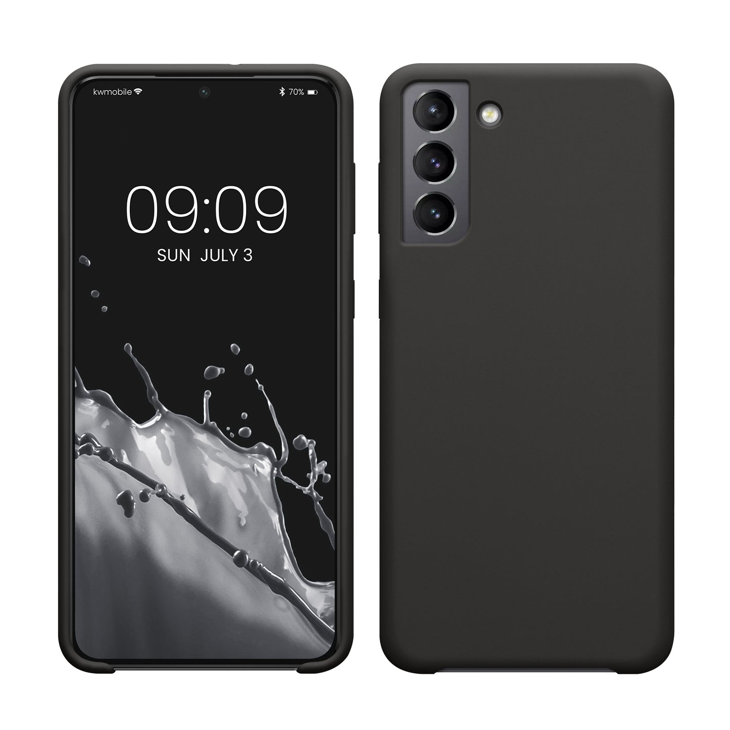 kwmobile Phone Case for Samsung Galaxy S21 Plus Case - Silicone Case - Wireless Charging - Protective Cover