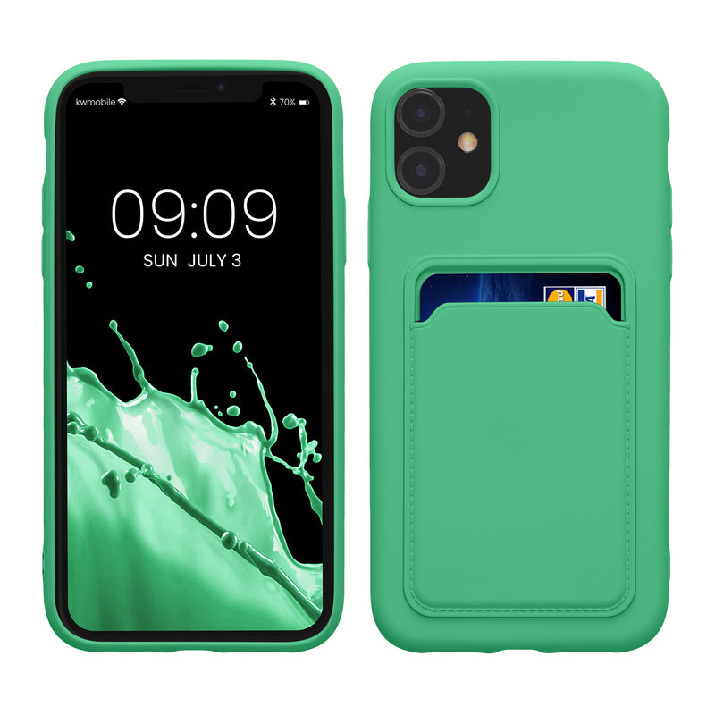 kwmobile Phone Case compatible with Apple iPhone 11 Case - Phone Cover with Card Holder
