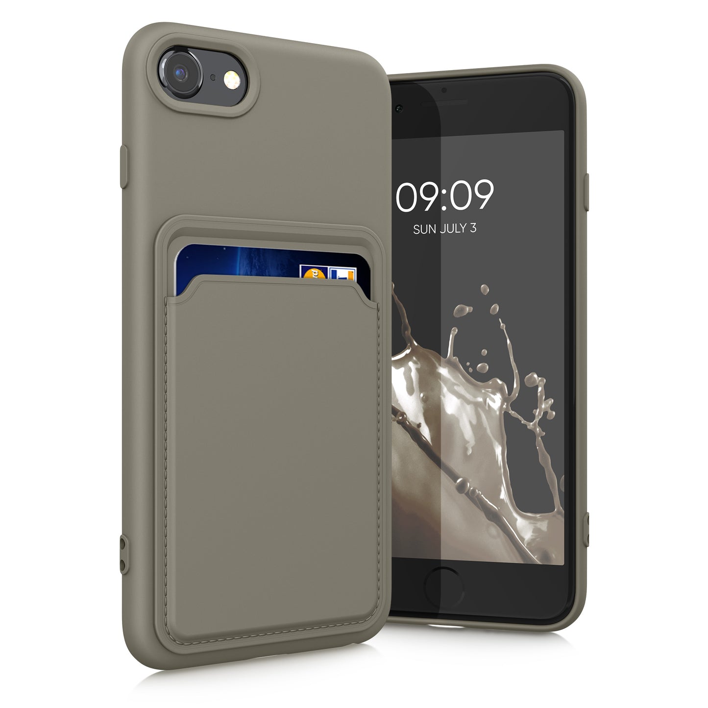 kwmobile Phone Case Compatible with Apple iPhone SE (2022) / iPhone SE (2020) / iPhone 8 / iPhone 7 Case - Phone Cover with Card Slot