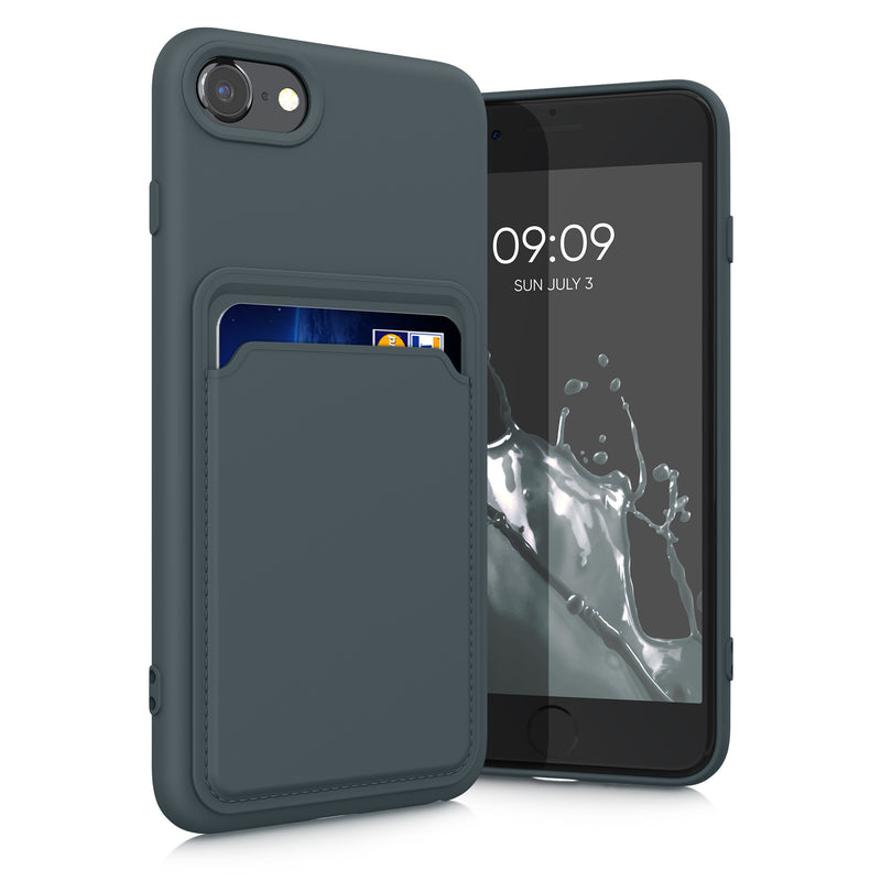 kwmobile Phone Case Compatible with Apple iPhone SE (2022) / iPhone SE (2020) / iPhone 8 / iPhone 7 Case - Phone Cover with Card Slot