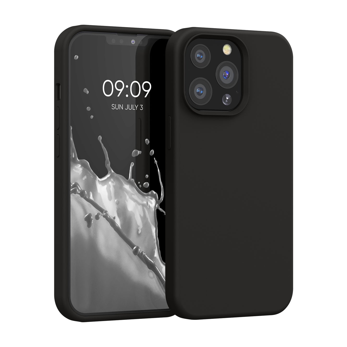 Rubberized Silicone Case for Apple iPhone 13 Pro in Black