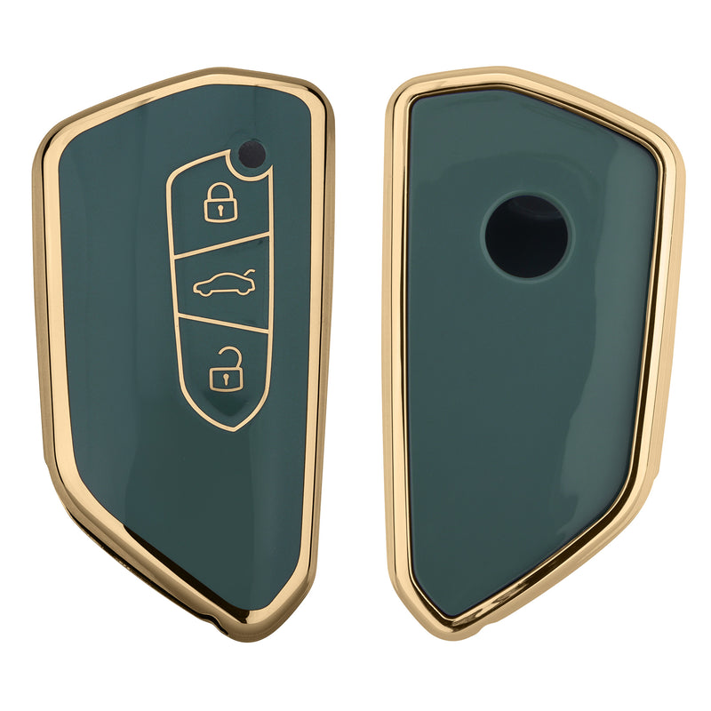 kwmobile Car Key Cover Compatible with VW Golf 8 3-Button Car Key