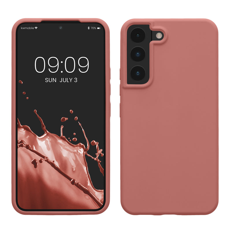 kwmobile Protective Cover compatible with Samsung S22 Case Silicone Case Phone Cover Soft Surface Wireless Charging