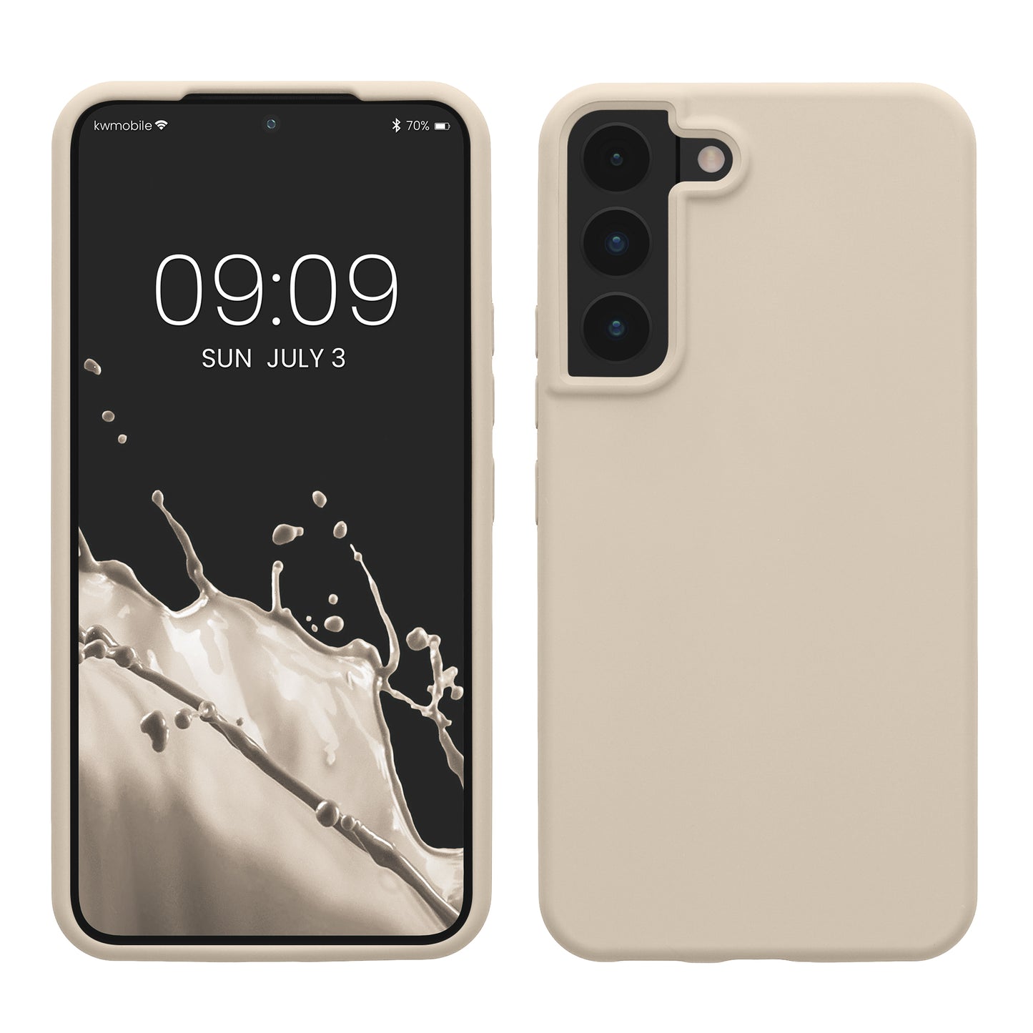 kwmobile Protective Cover compatible with Samsung S22 Case Silicone Case Phone Cover Soft Surface Wireless Charging