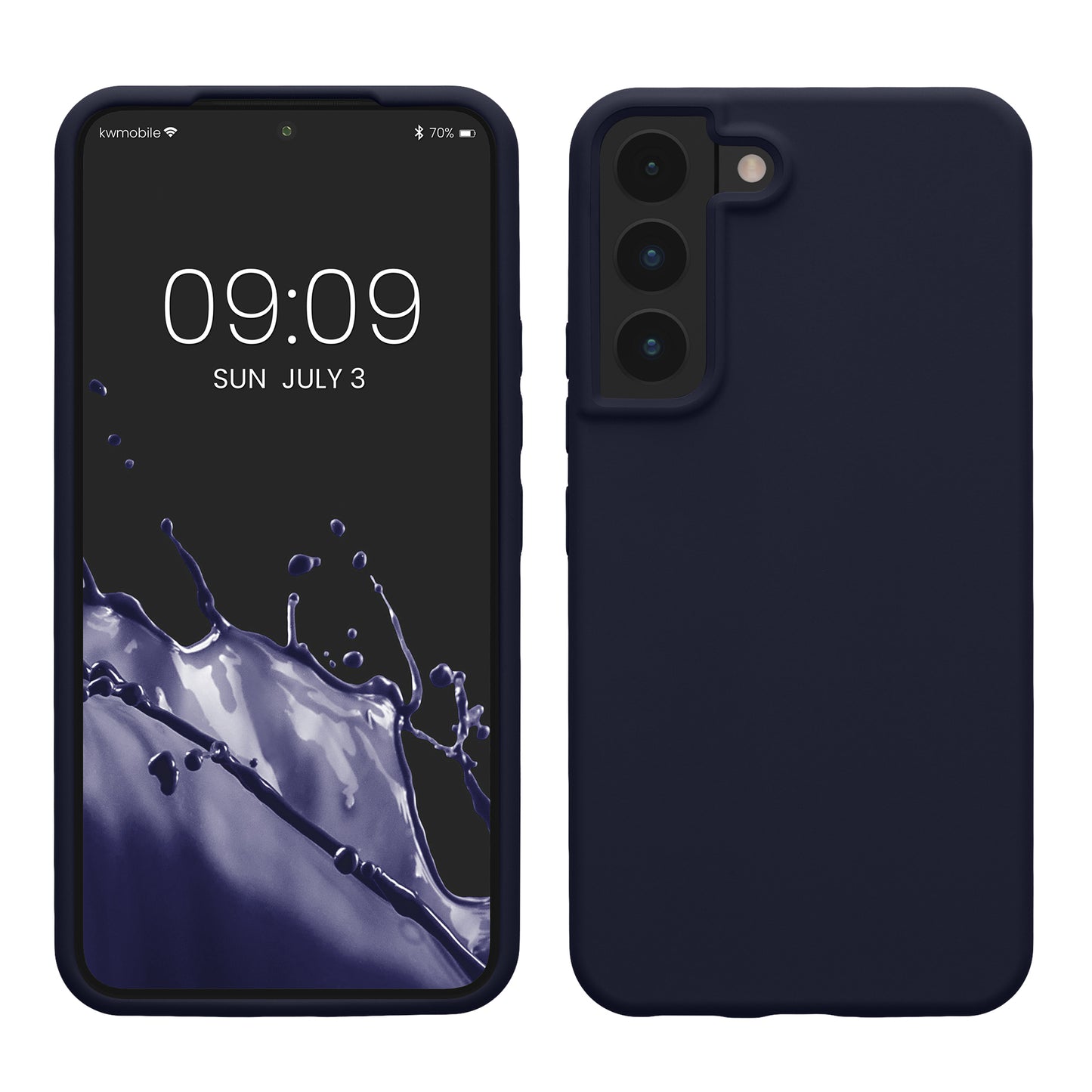 kwmobile Protective Cover compatible with Samsung S22 Case Silicone Case Phone Cover Soft Surface Wireless Charging