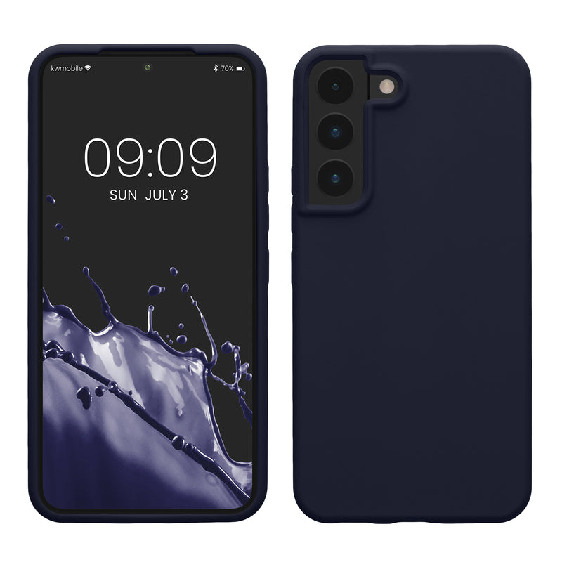 kwmobile Protective Cover compatible with Samsung S22 Case Silicone Case Phone Cover Soft Surface Wireless Charging