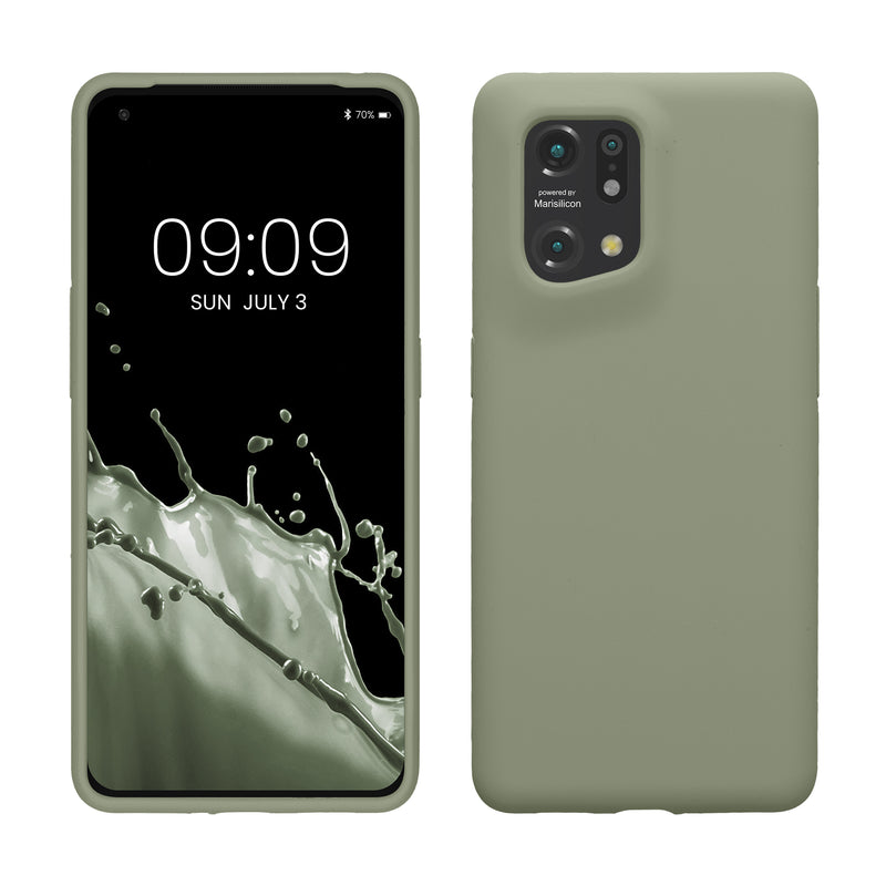kwmobile Phone Case for Oppo Find X5 (5G) - Silicone Cover - Wireless Charging Compatible - Protective Cover
