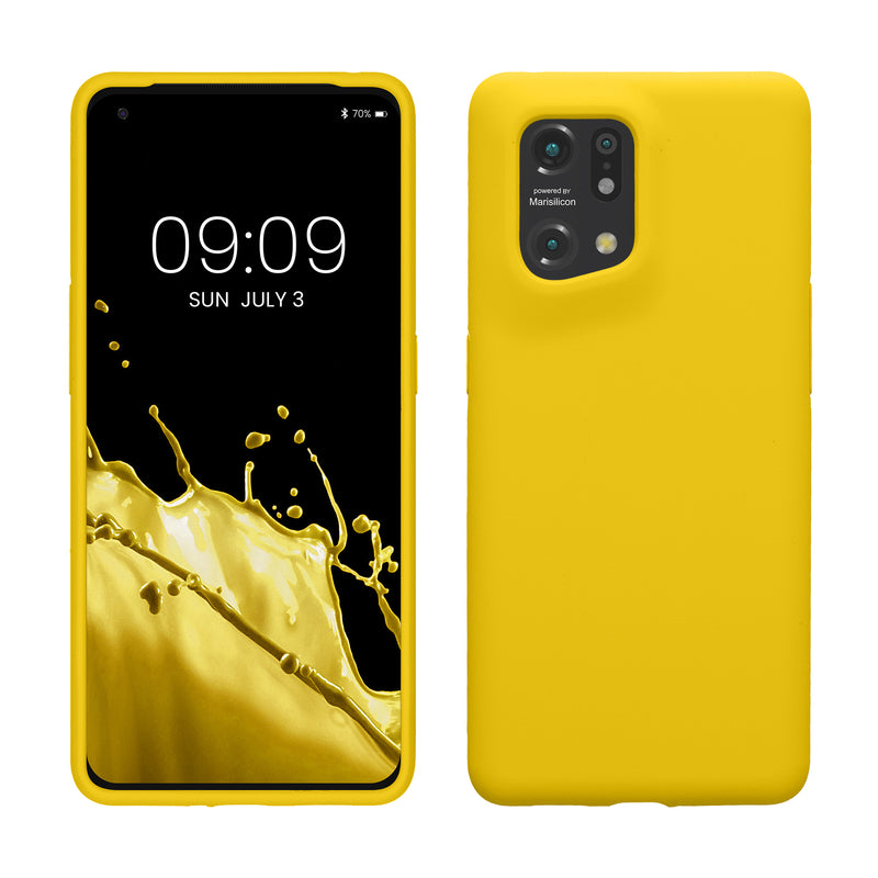 kwmobile Phone Case for Oppo Find X5 (5G) - Silicone Cover - Wireless Charging Compatible - Protective Cover