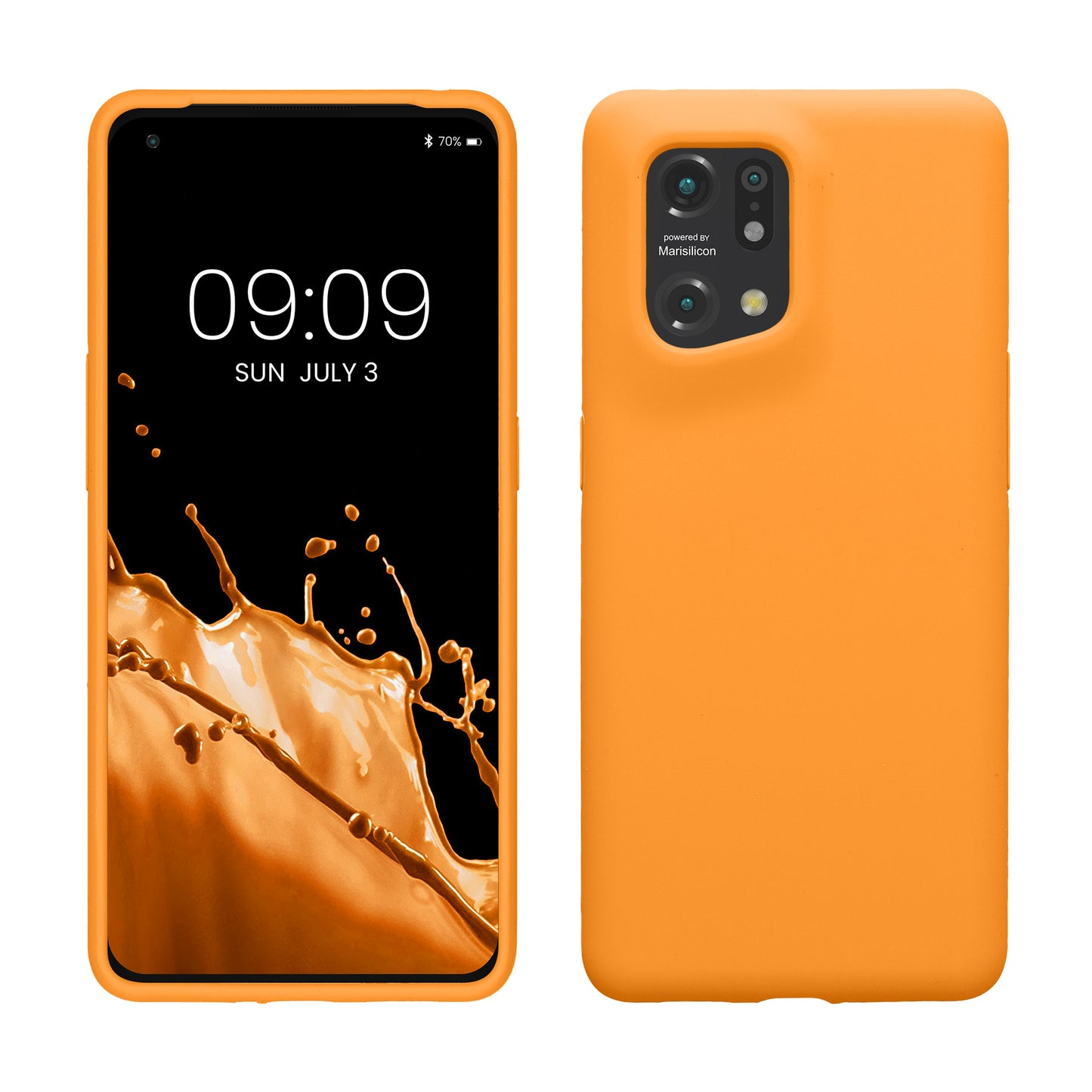 kwmobile Phone Case for Oppo Find X5 (5G) - Silicone Cover - Wireless Charging Compatible - Protective Cover