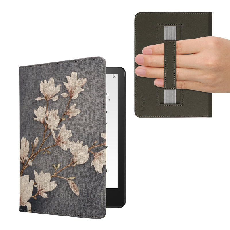 kwmobile Folding Case Compatible with Amazon Kindle Paperwhite 11th Generation 2021 Case - Flip Case for Kindle Paperwhite with Hand Strap