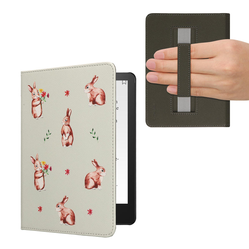 kwmobile Folding Case Compatible with Amazon Kindle Paperwhite 11th Generation 2021 Case - Flip Case for Kindle Paperwhite with Hand Strap