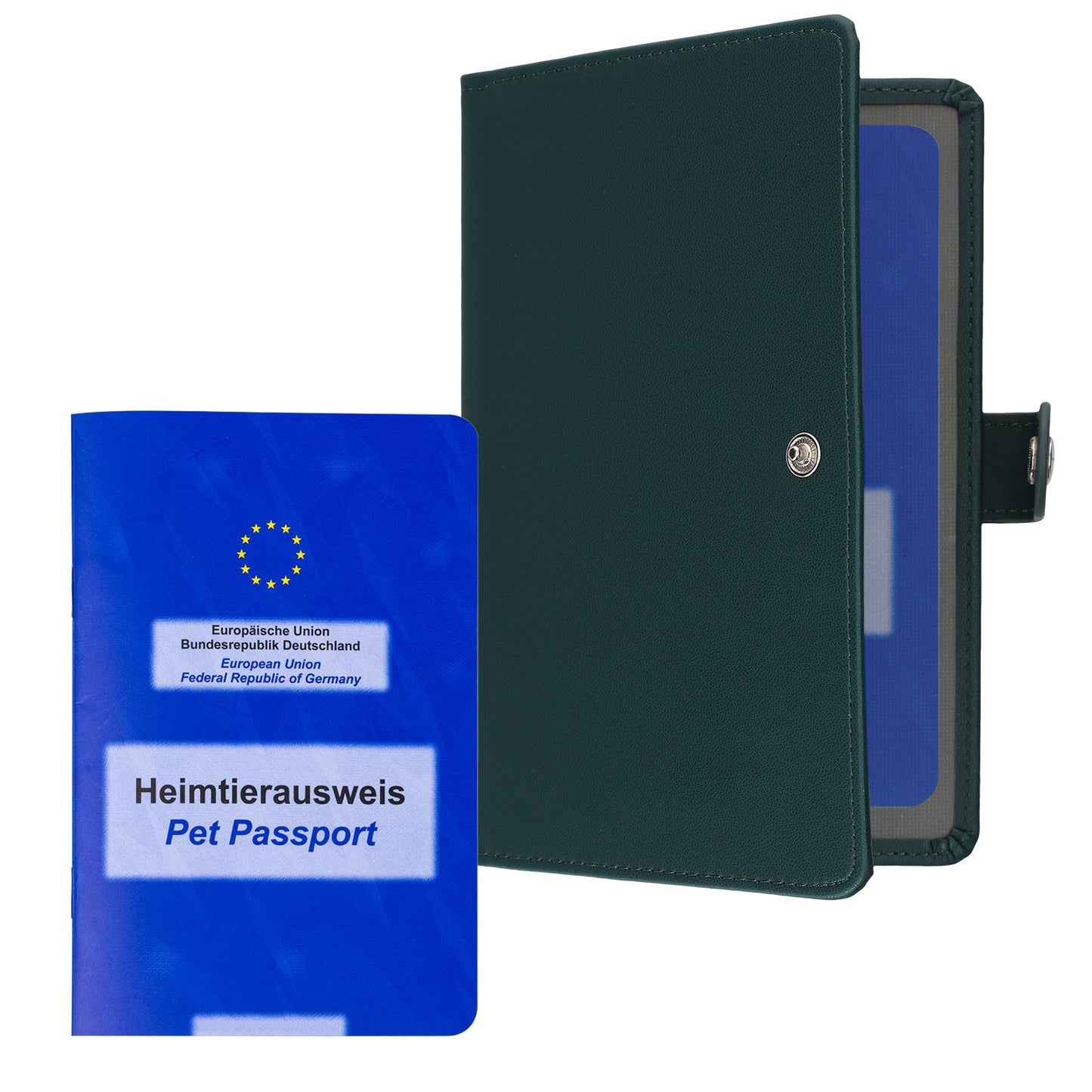 kwmobile Vaccination Pass Holder for Animals Protective Cover for EU Pet Passport Pet Vaccination Card Cover Faux Leather compatible with German Pet Vaccination Card