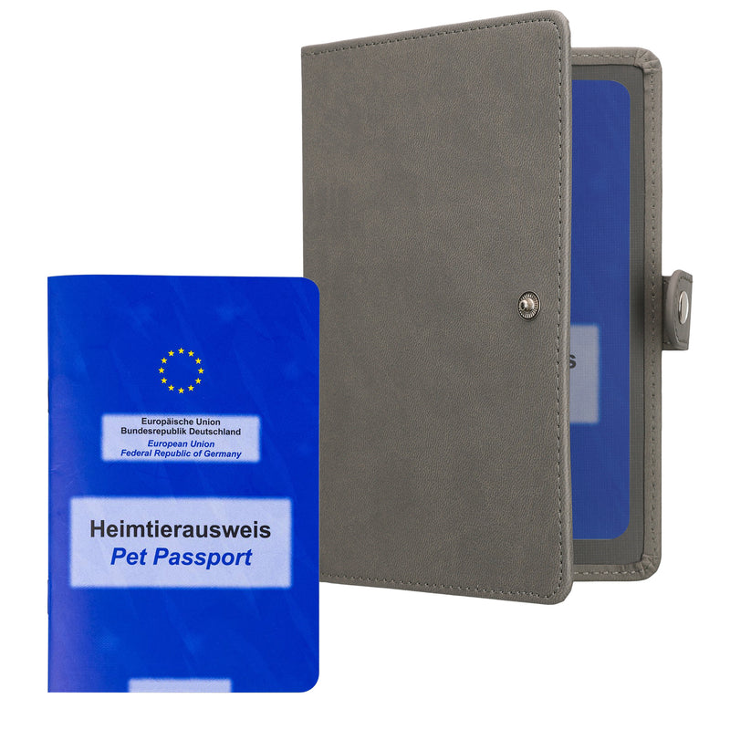 kwmobile Vaccination Pass Holder for Animals Protective Cover for EU Pet Passport Pet Vaccination Card Cover Faux Leather compatible with German Pet Vaccination Card