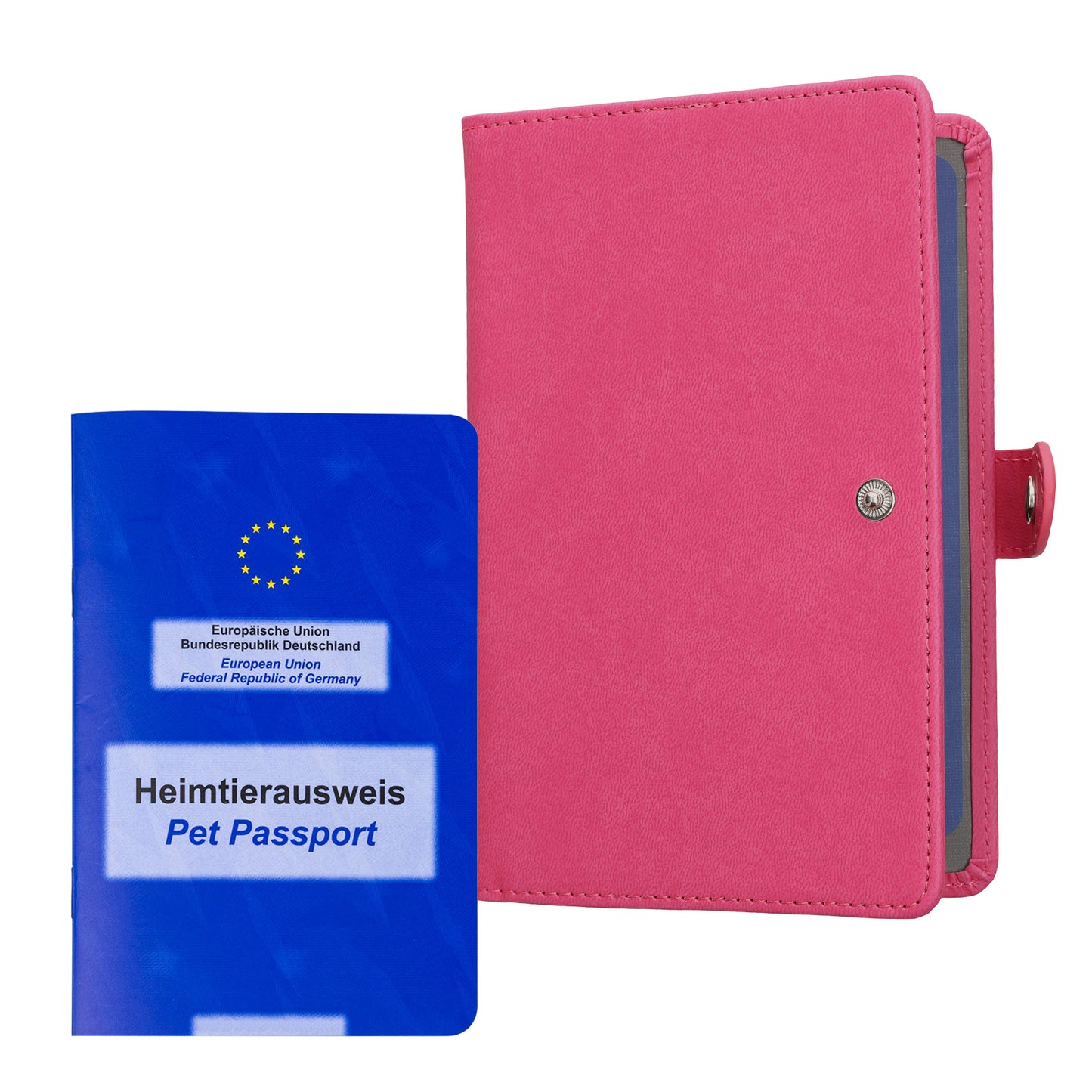 kwmobile Vaccination Pass Holder for Animals Protective Cover for EU Pet Passport Pet Vaccination Card Cover Faux Leather compatible with German Pet Vaccination Card