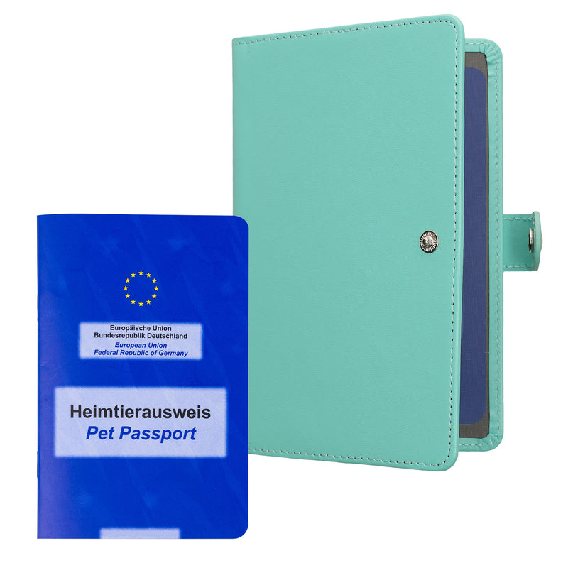 kwmobile Vaccination Pass Holder for Animals Protective Cover for EU Pet Passport Pet Vaccination Card Cover Faux Leather compatible with German Pet Vaccination Card
