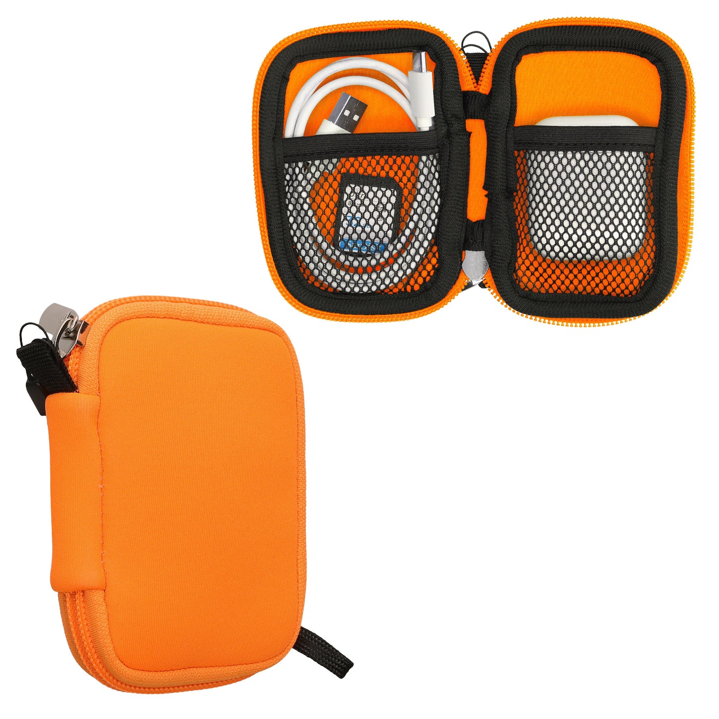 kwmobile In-Ear Headphone Case compatible with in-ear Headphones - Cover Case - 6 x 9 cm Inner Dimensions - Pouch