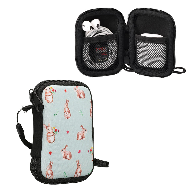 kwmobile In-Ear Headphone Case compatible with in-ear Headphones - Cover Case - 6 x 9 cm Inner Dimensions - Pouch