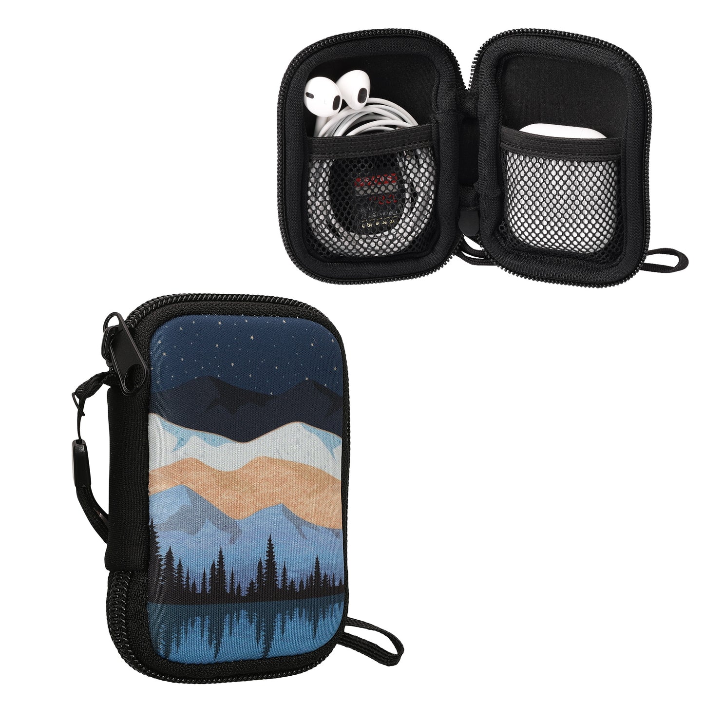 kwmobile In-Ear Headphone Case compatible with in-ear Headphones - Cover Case - 6 x 9 cm Inner Dimensions - Pouch
