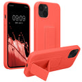 kwmobile Cell Phone Case for Apple iPhone 13 with Finger Holder and Stand Protective Cover
