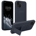 kwmobile Cell Phone Case for Apple iPhone 13 with Finger Holder and Stand Protective Cover