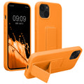 kwmobile Cell Phone Case for Apple iPhone 13 with Finger Holder and Stand Protective Cover