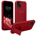 kwmobile Cell Phone Case for Apple iPhone 13 with Finger Holder and Stand Protective Cover