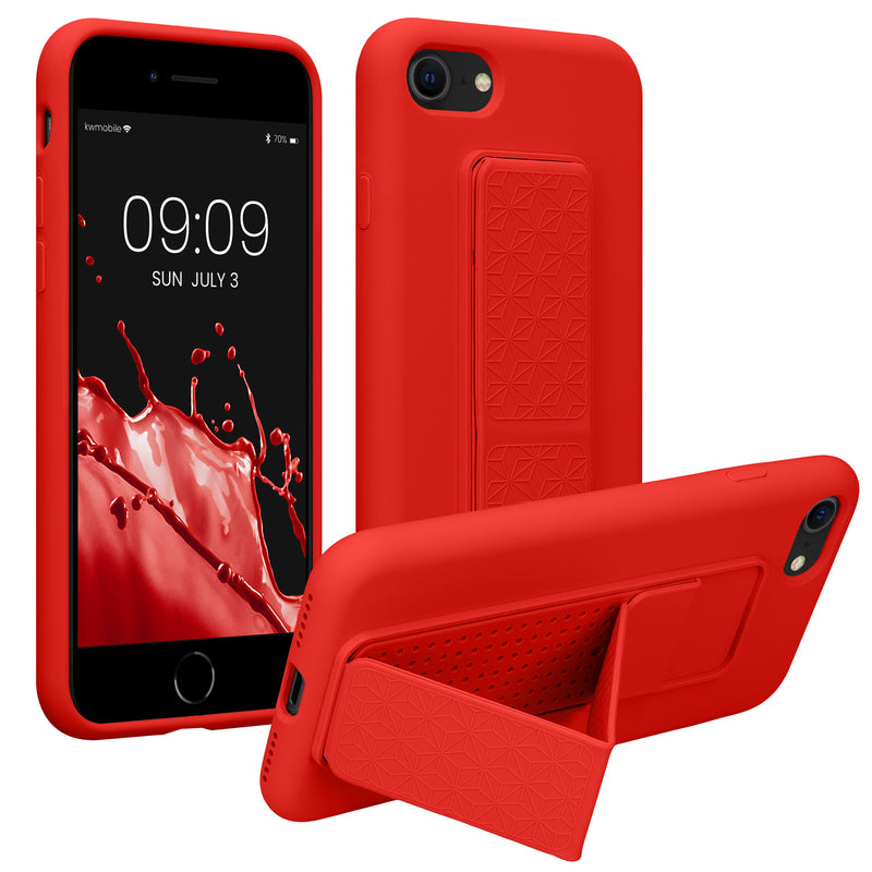 kwmobile Phone Case for Apple iPhone SE (2022) / SE (2020) / 8 / 7 Cover with Finger Holder and Stand Protective Case