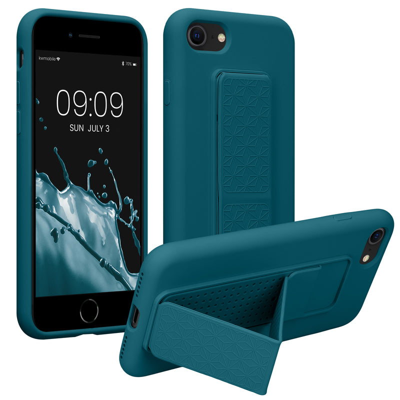 kwmobile Phone Case for Apple iPhone SE (2022) / SE (2020) / 8 / 7 Cover with Finger Holder and Stand Protective Case