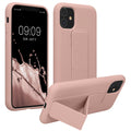 kwmobile Cell Phone Case for Apple iPhone 11 with Finger Holder and Stand Protective Cover