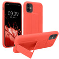 kwmobile Cell Phone Case for Apple iPhone 11 with Finger Holder and Stand Protective Cover