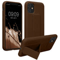 kwmobile Cell Phone Case for Apple iPhone 11 with Finger Holder and Stand Protective Cover
